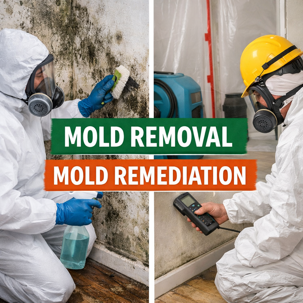 What Is the Difference Between Mold Removal and Mold Remediation?