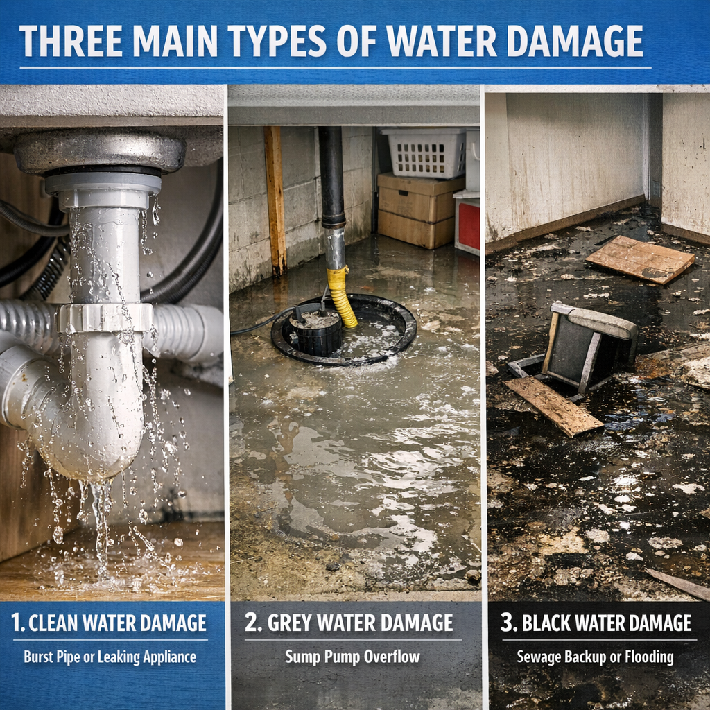 Types of Water Damage: Causes, and Restoration Solutions 